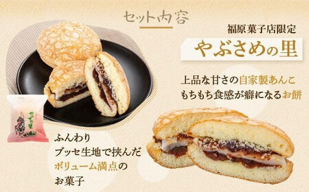 【P45001】＼数量限定！中学生考案ロゴデザインパッケージ！／郷里の銘菓セット(合計9個・やぶさめの里3個・けせん団子3個・大福3個) 和菓子 詰め合わせ ブッセ あんこ 餅 大福 だいふく 熨斗 お取り寄せ ギフト 贈答【福原菓子店】