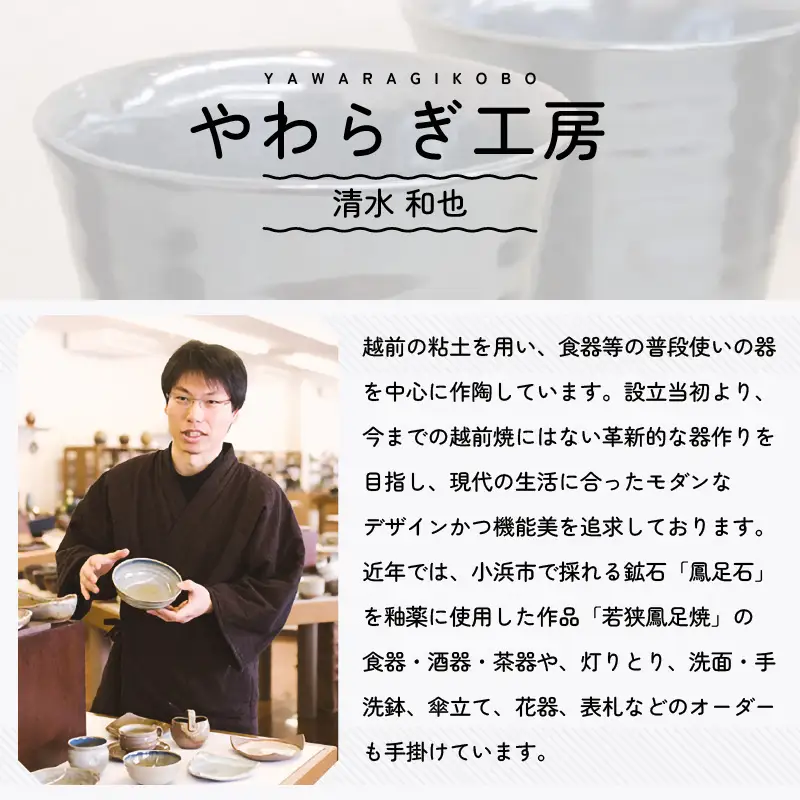 【越前焼】やわらぎ工房 ブラックパール 皿とカップ 【 陶器 食器   福井県 伝統工芸品 マグカップ】 [e25-b006]