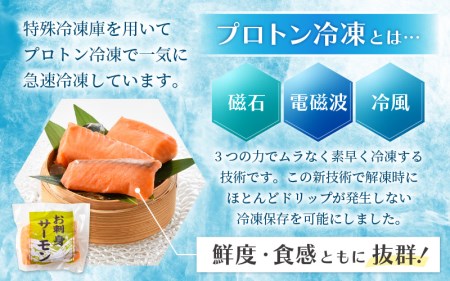 お刺身サーモン 計300g（100g×3P）鮮度バツグン下処理済サーモン！【サーモン 冷凍サーモン 刺身サーモン サーモン サーモン】 [e04-a080]