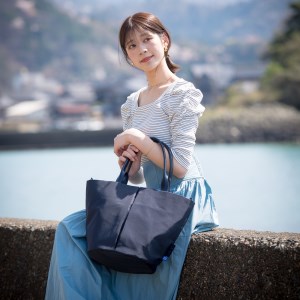 豊岡鞄　For The Blue Marche Tote M Dブルー S2200FB