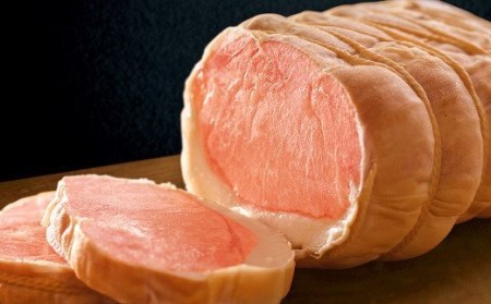 【簡易包装】エーデルワイスファーム　薪・炭火仕上げロースハム〈1kg〉北海道 北広島市 エーデル