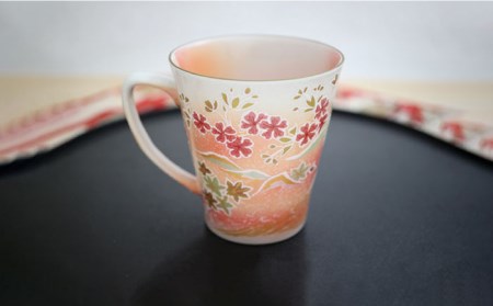 【波佐見焼】赤富士 あけぼのプレミアム マグカップ オレンジ 食器 皿 【葉山窯】 [KF03]  波佐見焼