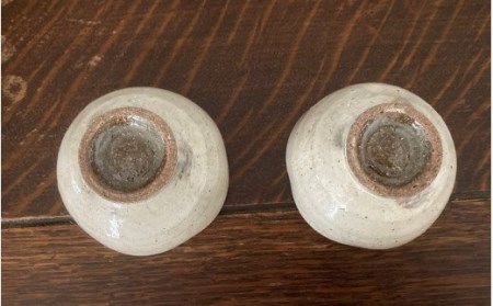 陶房ふくなが 粉引 花小鉢 2個セット_2066R