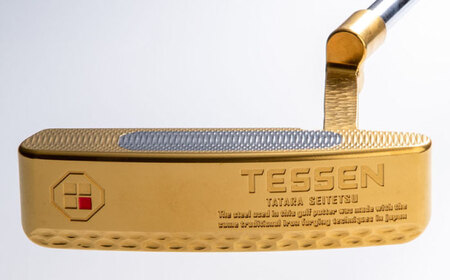 ゴルフ 鉄師田部家謹製ゴルフパターTESSEN（トゥ・ヒール型／ゴールド）[AIAV003]