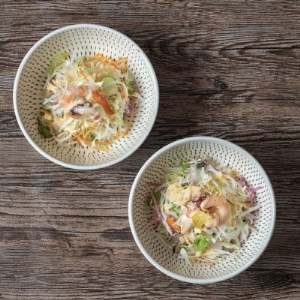 小石原焼 カネハ窯 飛び鉋中鉢セット(両面) AA87