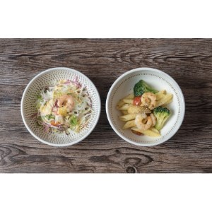 小石原焼 カネハ窯 飛び鉋中鉢セット(両面・シンプル) AA89