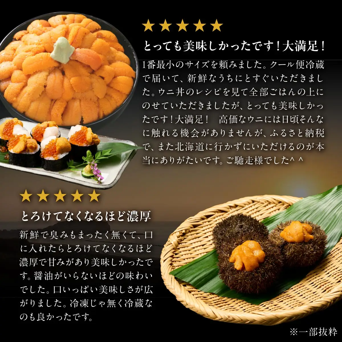 極上 エゾバフンウニ 100g（パック詰）  【mh-0463_B】