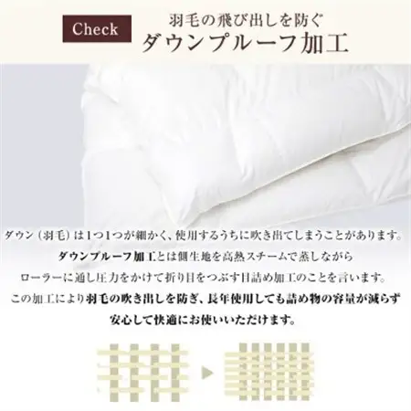 抜群のあたたかさ上質羽毛掛布団ダウン93%DP400　1.9kg入りダブルオフ白_雑貨・日用品 布団 寝具 _【1128442】