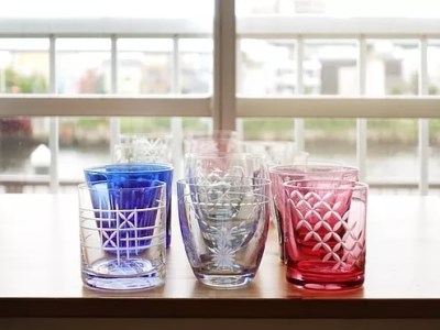 【創吉 切子体験教室】切子体験チケット 2枚（オプショングラス）_0012-001-T03