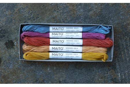 草木染め 刺し子糸5本セット_0089-004-T03