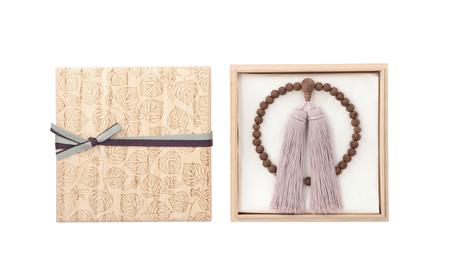 ひいらぎのお念珠【紅梅（鉄刀木×桜鼠）】_0117-001-T03