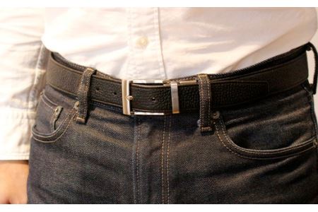 SHRUNKEN LEATHER ELASTIC BELT （Lサイズ） [KMK-0112L]_0134-003-T04