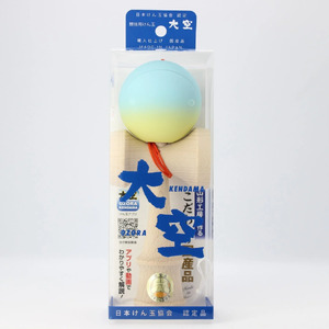 競技用けん玉「大空」Matte水色＆黄色_F094