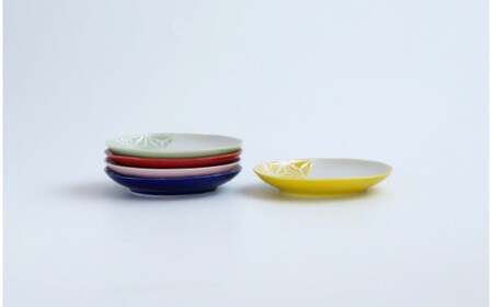 有田焼 カラフルな麻ノ葉紋小皿 12.2cm 色変わり5色組 鷹巣瑞光堂 35000円 3.5万円 A35-414