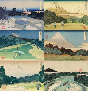 富嶽三十六景孔球版（御殿場コース版18枚セット） ※着日指定不可
