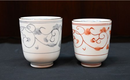 【波佐見焼】赤絵唐草 茶碗・コップ 4点セット 食器 皿 【協立陶器】 [TC97] 波佐見焼