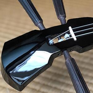 【琉球楽器またよし】ピンク＆紅型張り三線（黒檀棹）