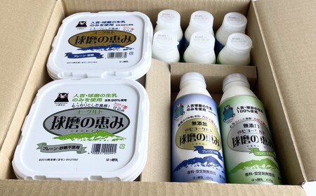 球磨酪農おすすめ！球磨の恵み ヨーグルト 詰合せ セット ヨーグルト1kg×2個・のむヨーグルト（450g×2本・150g×6本）※配送不可：沖縄・離島 乳製品 ヨーグルトドリンク 生乳100% 熊本県産 朝ご飯 発酵食品 健康 腸内環境 乳酸菌 