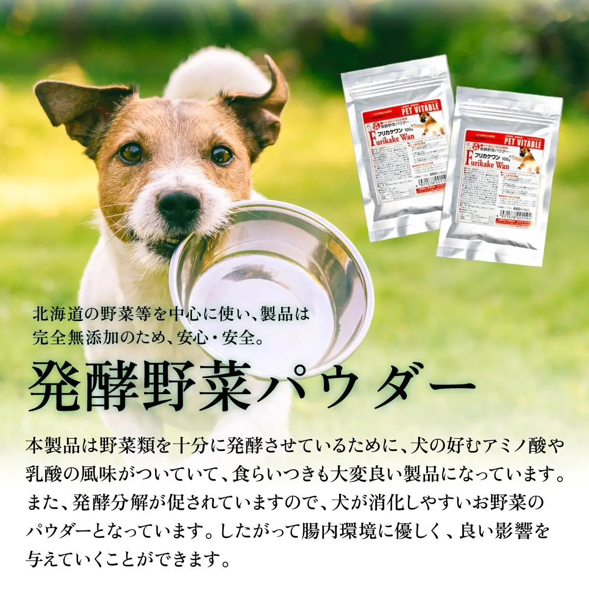 [5525-0716]大高酵素の犬用発酵野菜サプリ「フリカケワン」100g×2袋