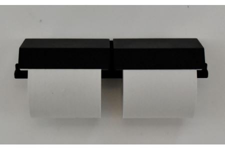 D63-04 アイアン ムクペーパーホルダーA 2連 (トイレ用鉄製家具)【30営業日】（45日程度）を目安に発送