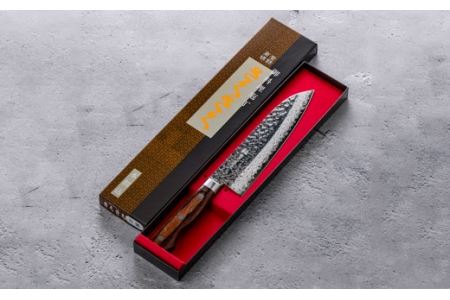 さくさく 鎚目ダマスカス 三徳包丁 180mm