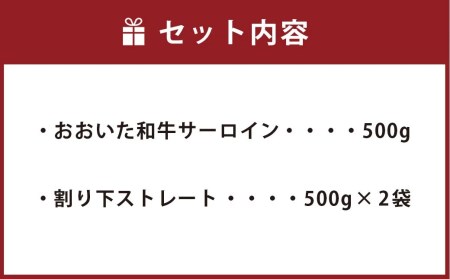おうちDE旅館料理！ おおいた和牛 牛鍋セット サーロイン 500g 割下 1000g
