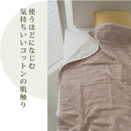 ガーゼケット140×200 (水玉Bw)【1340115】