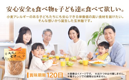 グルテンフリー 天使の玄米めん 6食入り（便利小分け 100g × 6袋）【即席麺 動物性食品不使用 ビーガン 福井県】田んぼの天使 [e10-a011]