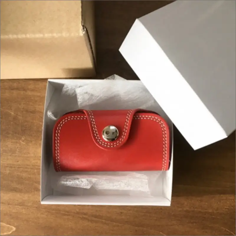 Rキーケース 栃木レザー牛革ケース レッド