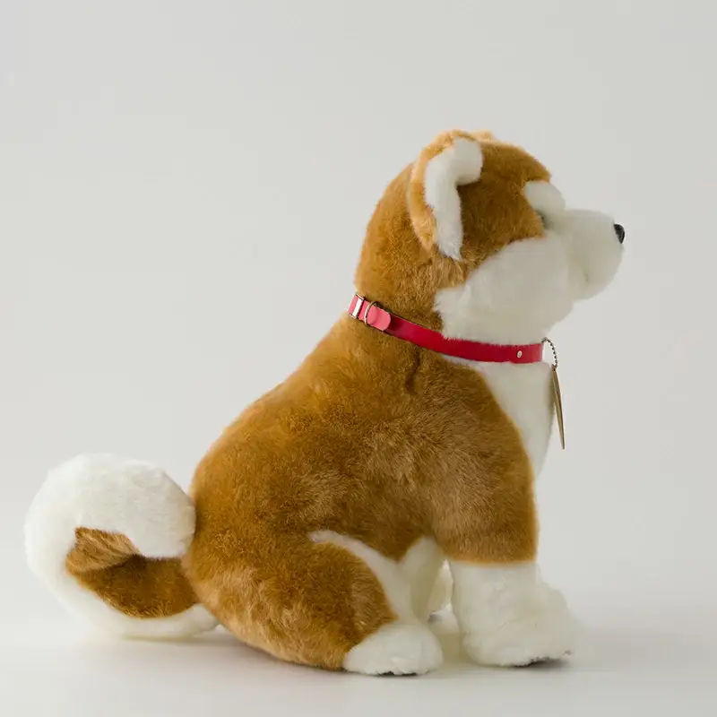 205P7301 秋田犬マサル　ハンドパペット＆ぬいぐるみ　座りＬサイズセット
