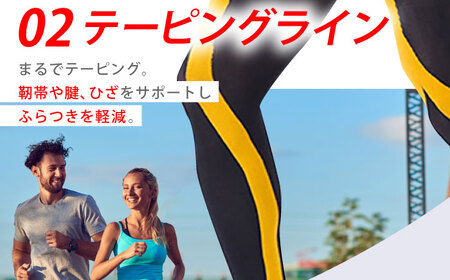 【LLサイズ】【2色セット】Runtage スポーツタイツ アスリートランナーPRO version2 十分丈【イイダ靴下株式会社】[HBB021] 靴下 運動用