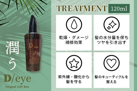 D/eye Orignal Gift Box（シャンプー・トリートメント・エッセンスオイル）シャンプー トリートメント エッセンス オイル セット オリジナルシャンプー オリジナルトリートメント オリジナルエッセンスオイル G-47