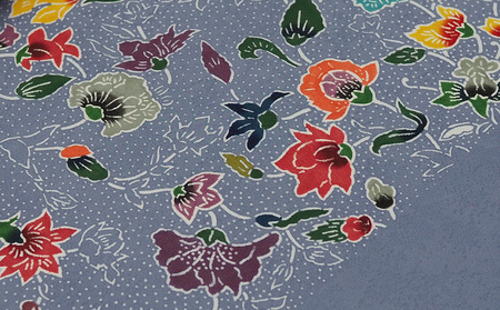 【藤崎紅型工房】名古屋六通帯 更紗文様 伝統工芸 工芸品 民芸 文化 びんがた 帯 生地 絹 六通帯 さらさ おしゃれ 高級 琉球 沖縄県 名護市