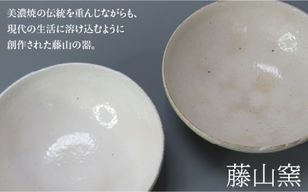 【美濃焼】鎬 麺ボウル（L＆M）セット 粉引（太）【藤山窯】【TOKI MINOYAKI返礼品】≪土岐市≫ 食器 鉢 麺鉢 盛り鉢 ボウル サラダボウル サラダ どんぶり 丼 丼ぶり ペア シンプル セット 食器セット [MAH098]
