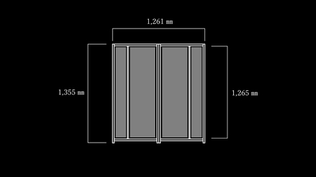 空間を彩る組子屏風麻の葉（2連） 屏風 伝統技術 職人の技 贈り物 贈答 【031_1987】
