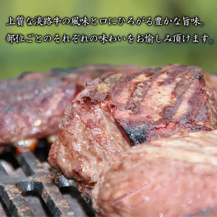 淡路牛希少部位ステーキ 3ポンド食べ比べ 約450ｇ×3枚　ステーキ