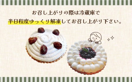【舌にあふれる季節感♪こだわりのサクサクタルト】BBフロマージュ・モンブランタルトの2種セット / タルト たると ケーキ タルトケーキ スイーツ デザート / 南島原市 / アトリエジジ [SAA014]