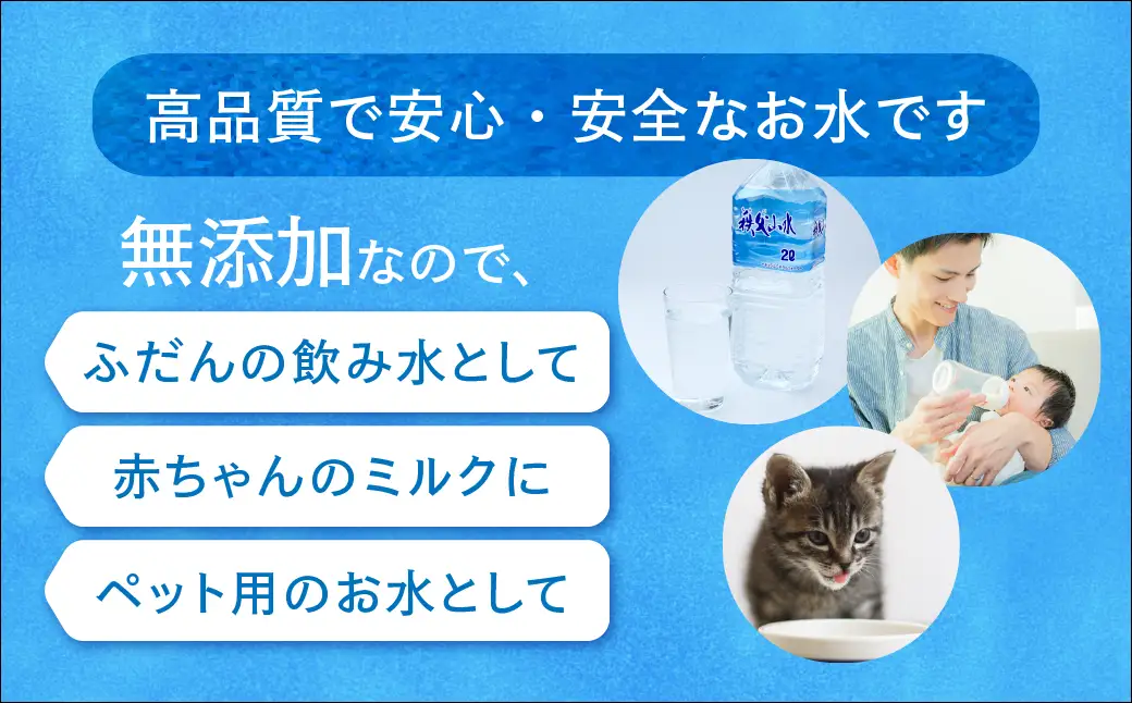 秩父の天然水「秩父山水」2L×20本｜1年保存可 天然水 ミネラルウォーター 横瀬町