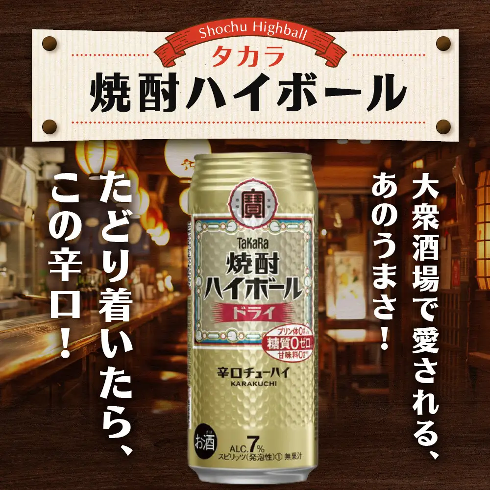 【タカラ】焼酎ハイボール＜ドライ＞(500ml×24本) ｜京都 酎ハイ サワー 人気セット