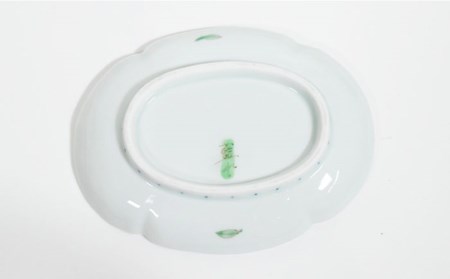 【波佐見焼】一つ花 木瓜型 小皿 ペアセット 食器 皿 【藍水】 [GB40]  波佐見焼