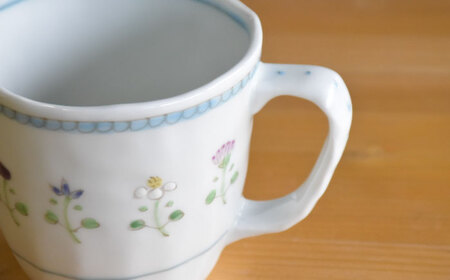 【波佐見焼】花暦 マグカップ ペアセット 食器 皿 【藍水】 [GB43]  波佐見焼