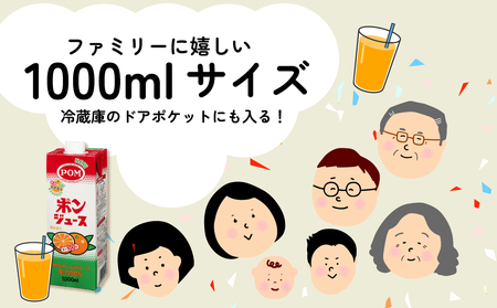 ジュース POM ポンジュース 1000ml 6本セット みかん