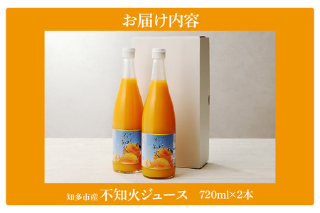 知多市産不知火ジュース　2本 果汁飲料 柑橘 無添加 みかんジュース 蜜柑ジュース オレンジジュース フルーツジュース ご当地ジュース 果物 ドリンク しらぬい でこぽん さわやか お取り寄せ 国産 愛知県 知多市 特産品