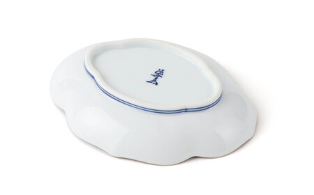 源右衛門窯 染錦秋草文 木瓜型 銘々皿 器 食器 木瓜 皿 銘々皿 取皿 有田焼 A40-301