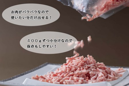 ＜定期便12回＞ 北海道産 健酵豚 ひき肉 計 1.2kg (全14.4kg)