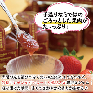 No.008 手造りイチゴジャム(約200g×10本) 国産 九州産 鹿児島県産 いちご イチゴ 苺 ジャム フルーツ 果物 手作り 手造り 調味料 小分け 贈答 プレゼント 保存料無添加 着色料無添加【片平観光農園】