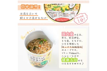 No.518 あっさり和風塩味♪カップ体にやさしい五穀スープ(13g×48個)国産 鹿児島 日置市 特産品 特産 インスタント 常備食 低カロリー ヘルシー 健康 玄米 黒豆 もち粟 もちきび 小豆 簡単調理 朝ごはん 夜食 手軽 1人暮らし【ヒガシマル】