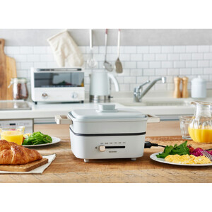 グリル鍋 3枚プレート 溝付 平面 たこ焼き  アイリスオーヤマ 家電 キッチン家電 電化製品  IGU-P3-H