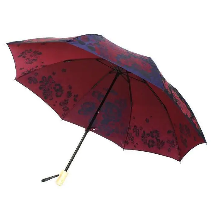 槙田商店【晴雨兼用】折りたたみ傘 ”絵おり” 大バラ：紺