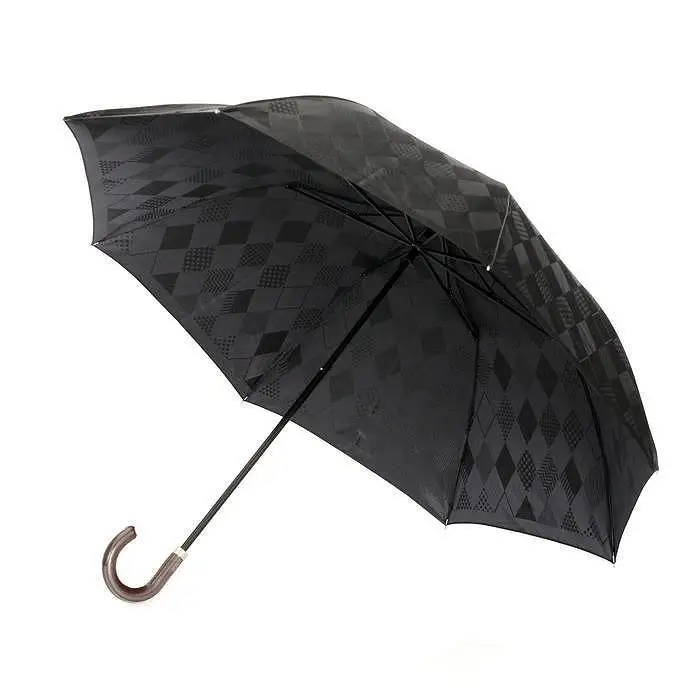 槙田商店【紳士折りたたみ傘】monotone アーガイル《晴雨兼用》